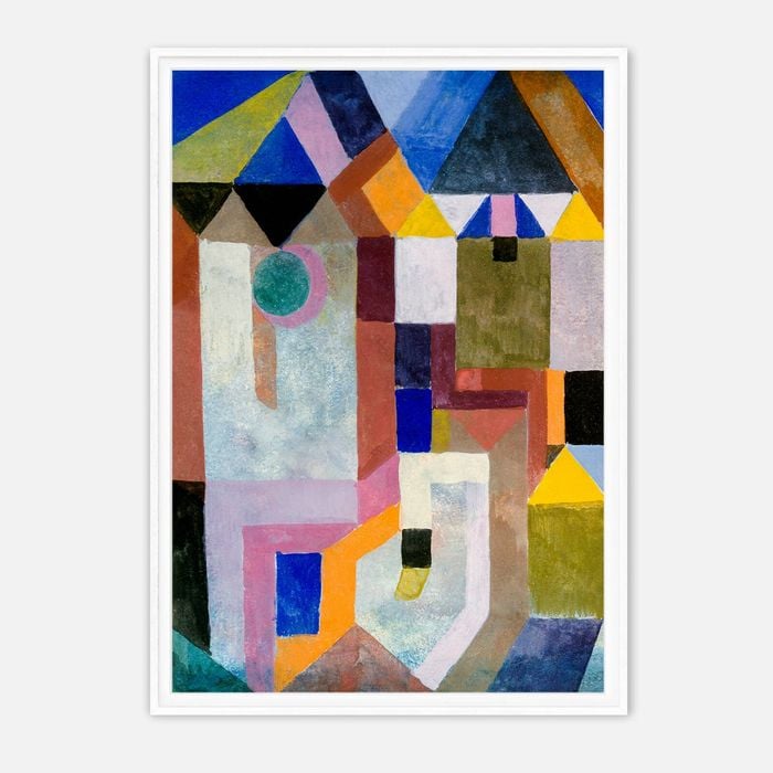 Galrie Stunning Paul Klee Colorful Architecture Abstract Art Print for Modern Decor, White Frame, A4 21 x 30cm (8 x 12inch)