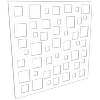 ProtectorAl 300-1200w x 300-1200h Pearl White Squares Unframed Solid Aluminium Decorative Panel