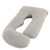 Ufurniture J Shaped Maternity Pregnancy Pillow Full Body Support Light Grey