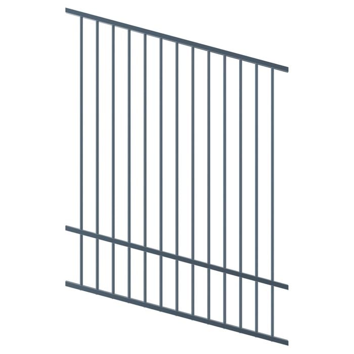 ProtectorAl 0350-1200W x 1500H Deep Ocean Flat Top Pool Fence Panel Raked Up to 15º