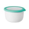 Oggi 1.3L Plastic Prep & Serve Bowl Food Storage w/ Lid - White