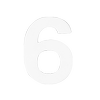 Sandleford 50mm Mode White Self Adhesive Number 6