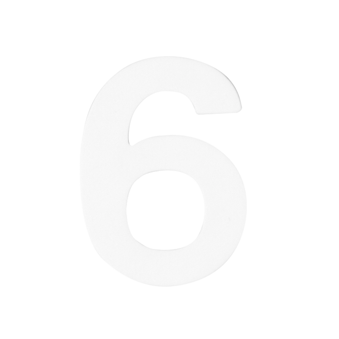Sandleford 50mm Mode White Self Adhesive Number 6