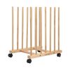 Artiss Wooden Art Drying & Canvas Storage Rack with Caster Wheels