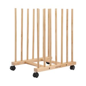 Artiss Wooden Art Drying & Canvas Storage Rack with Caster Wheels