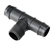 K-Rain 19mm Barbed Tee × 15mm BSP Male - 10 Pack