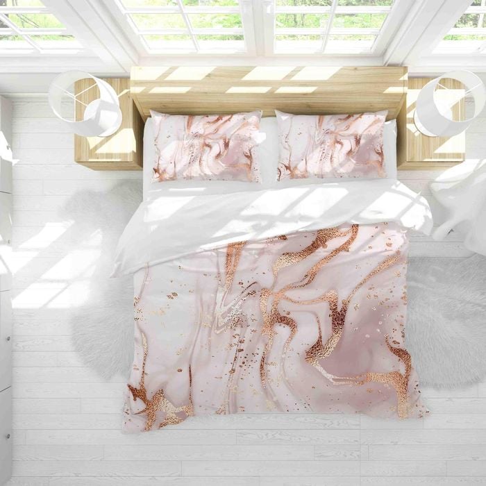 3D Pink Marble Texture Quilt Cover Set Bedding Set Duvet Cover Pillowcases 59