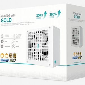 DeepCool PQ850G WH 850W Gamer Storm 80+ Gold/Cybenetics Fully Modular ATX Power Supply 120mm Fan, Japanese Capacitors, DC to DC,
