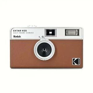 Reusable Film Camera With Built-in Flash Brown