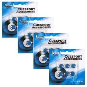 4x 6pc Formula Sports Diamond Pro Tip Glue On 9mm - Blue