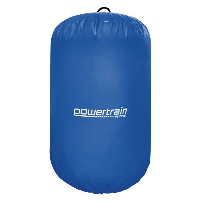 Powertrain Inflatable Air Barrel Gymnastics Roller 120cm x 75cm - Blue PVC Tumbling Mat for Flips & Balance