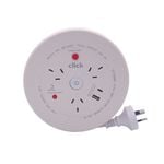 Click 3 Metre Cable Reel With USB Charger