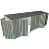 Build-a-Shed 1.5 x 6 x 2m Skillion Dual Double Hinged Side Door Shed - Green