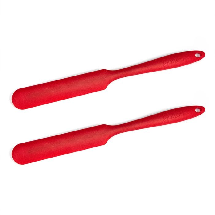 2x Butterie Silicone Kitchen/cooking Spatula Red Heat Resistant 24cm