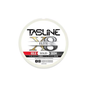 Tasline Elite White 300m Braid Fishing Line 80lb