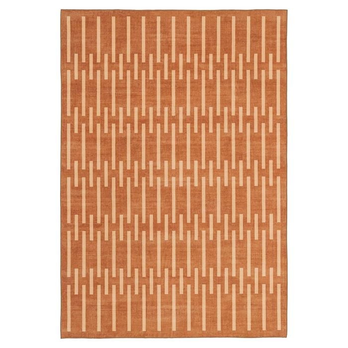 Loopsie-290cm X 190cm-tudor Rust Printed Washable Rug