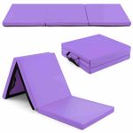 Costway 180x60cm Tri-Fold Tumbling Exercise Mat Yoga Gymnastics Training