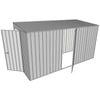 Build-a-Shed 1.5 x 3.7 x 2m Hinged Door Tunnel Shed with Hinged Side Door - Zinc