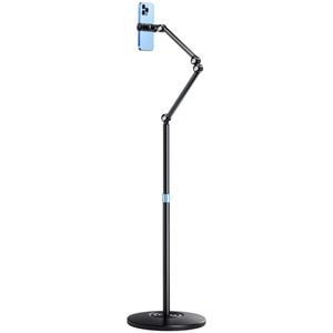 TODO 4 - 7" Mobile Phone Live Stream Floor Stand Mount Holder - Black