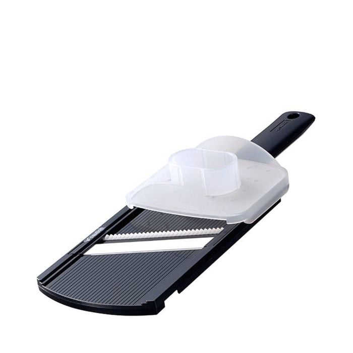 Ceramic Julienne Mandolin Slicer with Handguard - Black