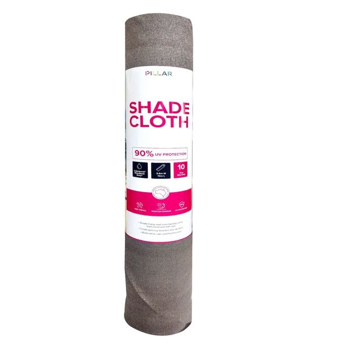 Pillar 3.66 x 10m Woodland Grey 90% Shade Cloth