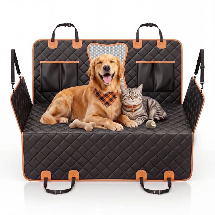 Advwin Pet Dog Car Seat Cover For Back Seat Waterproof Seat Cover Hammock
