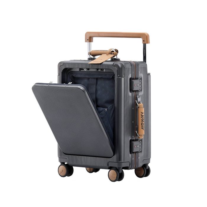 AIRWAY Voyager Carry - 20 Inch Aluminium Carry-On Luggage 40L - Gun Black