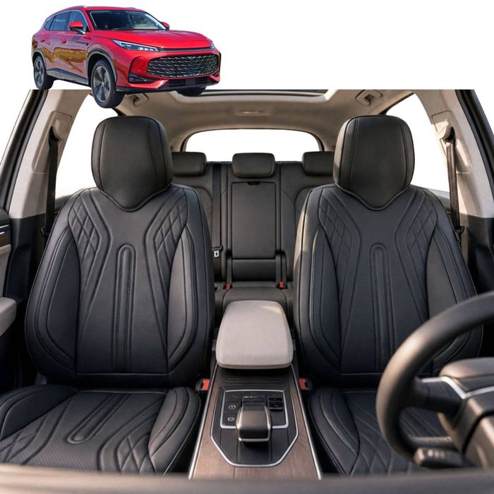 Australian Goose Front Seat Covers for MG HS 2024 - Current - PU Leather, Black (2pc)