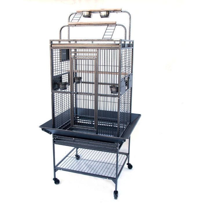 Flyline Grey Palace Play top Bird Cage 10mm Bar Space Parrot Aviary Play Top Cage Small Birds