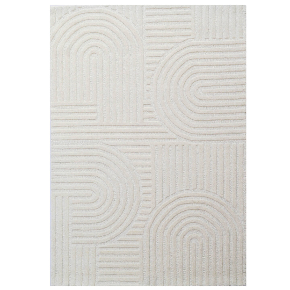 Contemporary Handmade Wool Rug-Unity 6230-Ivory-160x230cm - Bunnings ...
