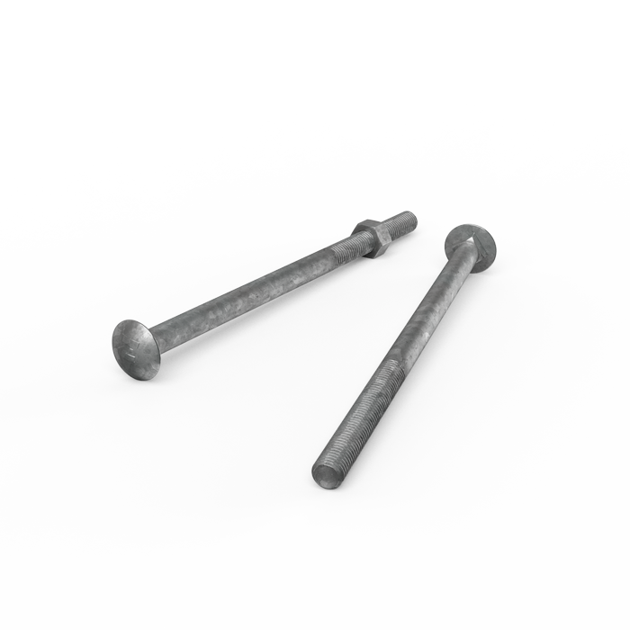 ZENITH M12 x 220mm Hot Dip Galvanised Cup Head Bolts & Nuts