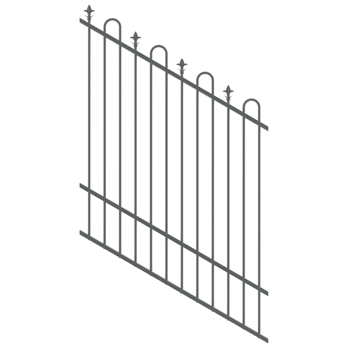 ProtectorAl 350 - 1200 x 1500mm Monument Raked 16-30º Loop And Spear Top Pool Fence Panel