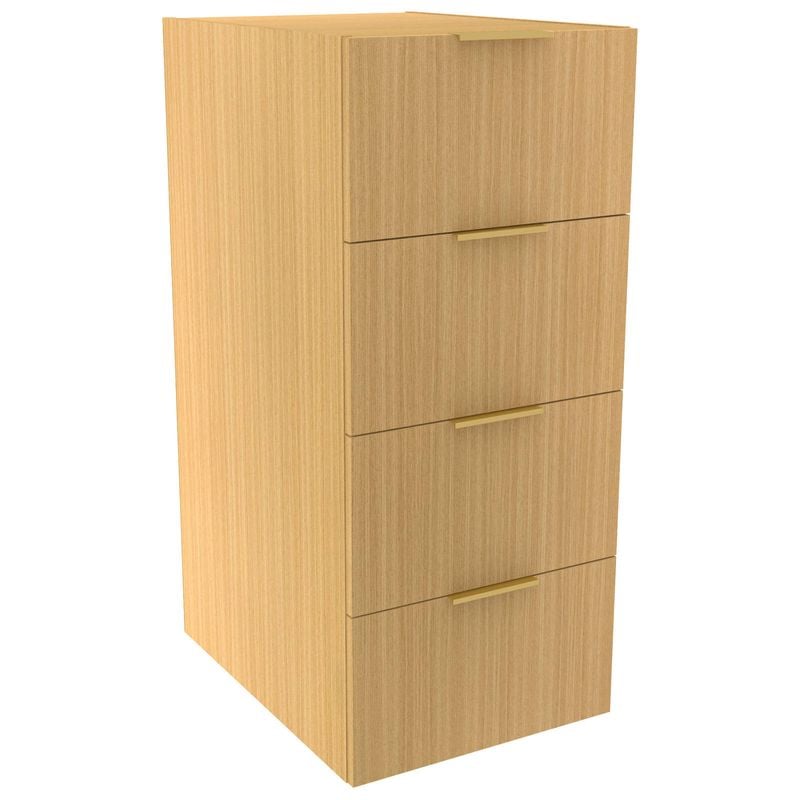 Lugna 1024 x 450 x 580mm Sand 4 Drawer Ready to Assemble Unit