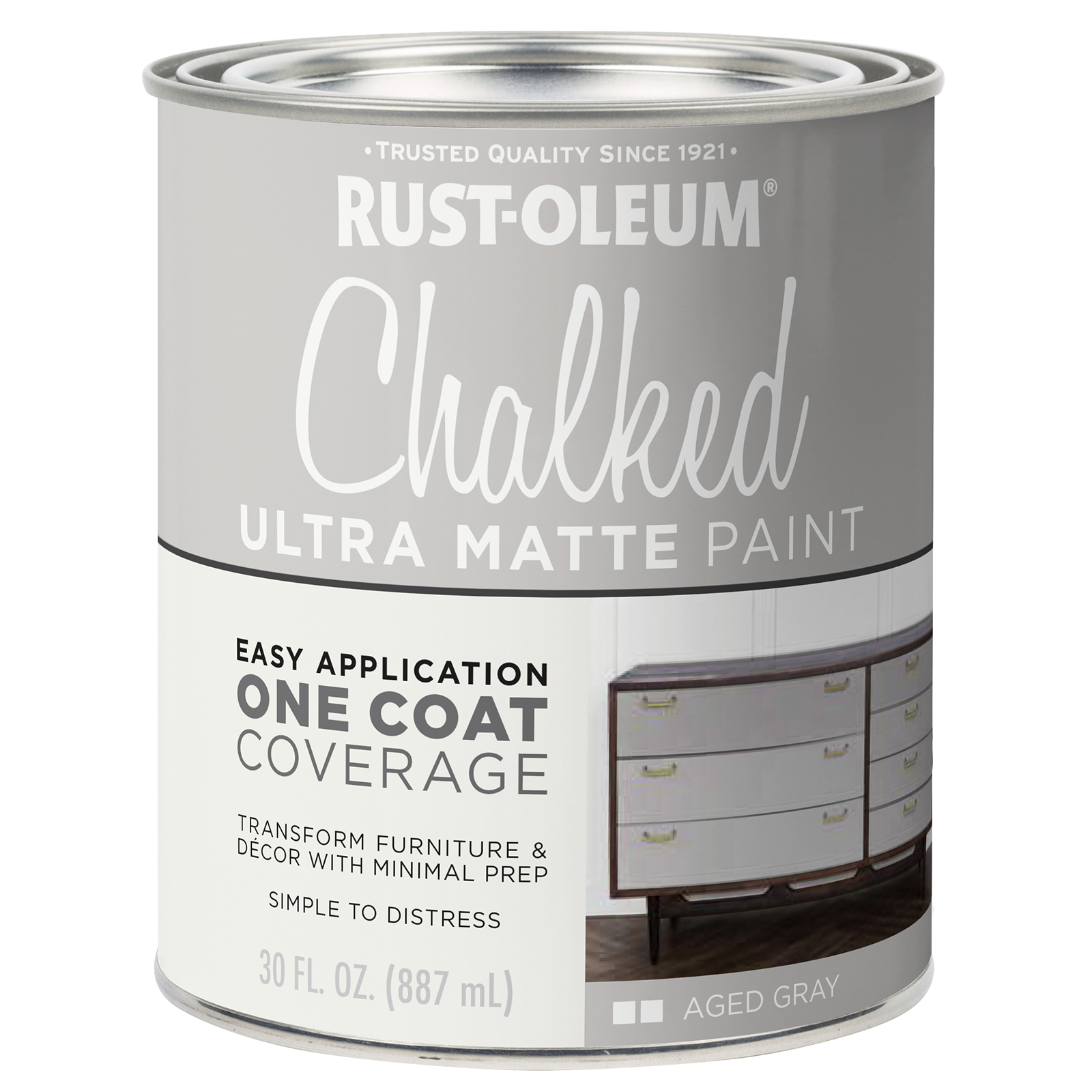 Rust-Oleum 887ml Aged Grey Ultra Matt Chalked Paint product image