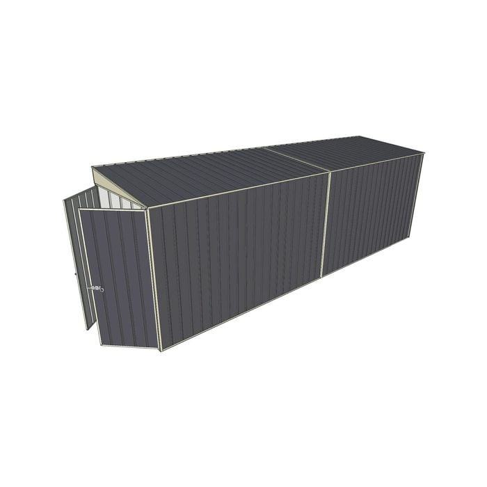Build-a-Shed 1.5 x 6 x 2m Skillion Shed without Side Doors - Grey
