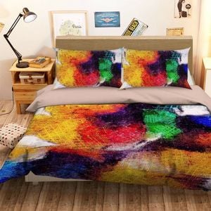 3D Color Watercolor 198 Bed Pillowcases Quilt Queen Size