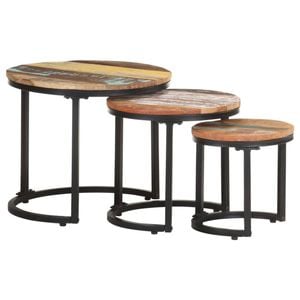 vidaXL 3x Side Tables End Couch Table Furniture