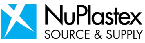 Nuplastex logo in blue colourway