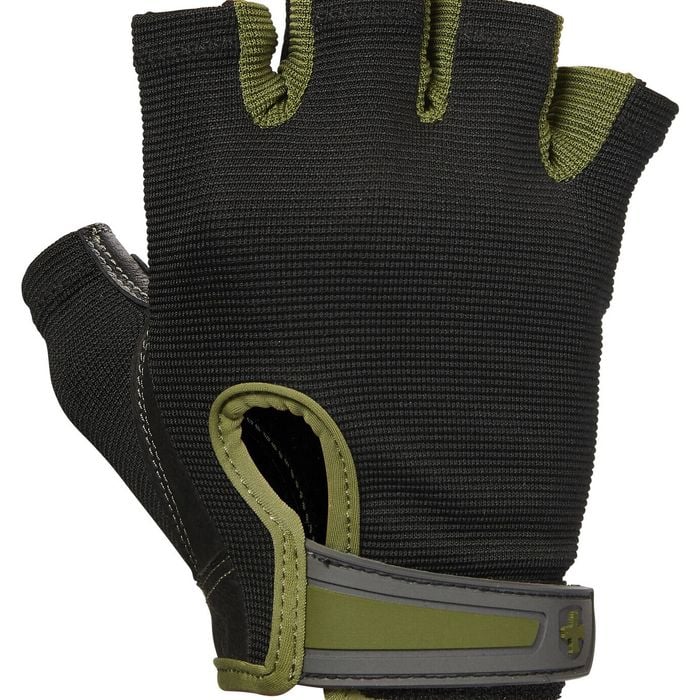 Harbinger Power Half-Finger Weight Lifting Training Gloves Small Black/Green