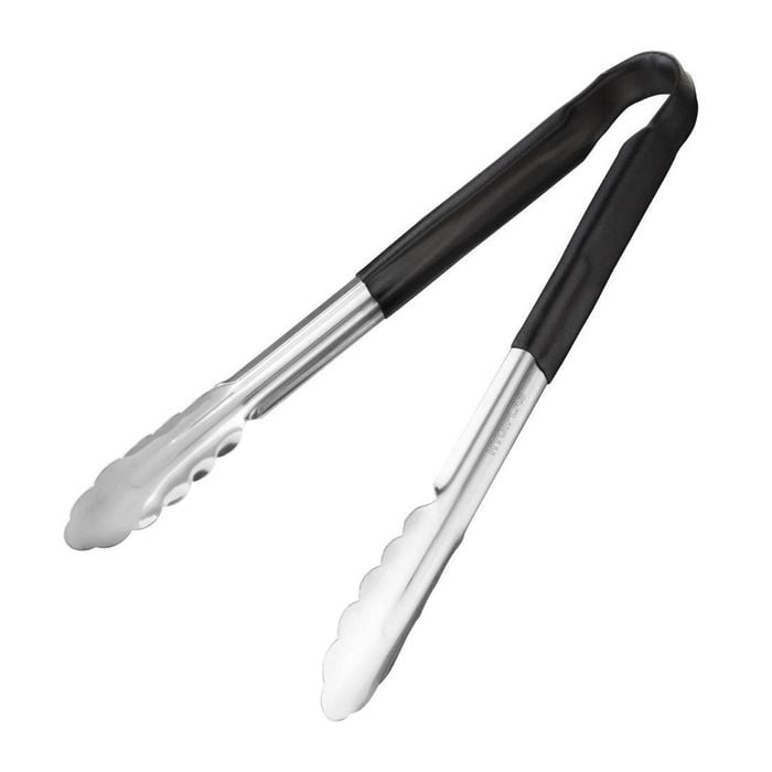 Hygiplas Serving Tongs Colour Coded Range Black 300mm Commercial Kitchen Utensil