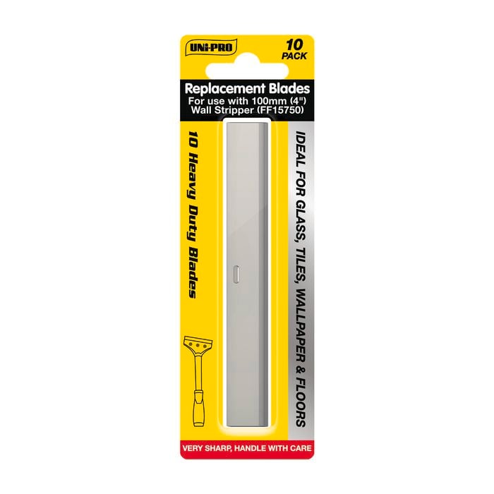 UNi-PRO 100mm Heavy Duty Wall Stripper Blades - 10 Pack