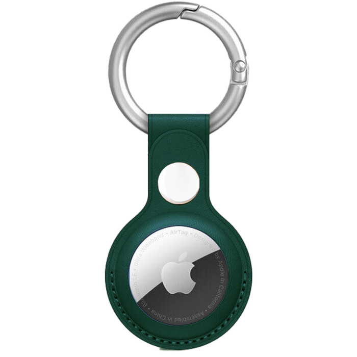 Perth Laptops For Apple AirTag Leather Case Protective Shell Location Tracker Air Tag Cover - Green
