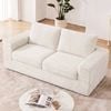 Advwin 162cm 2 Seater Floor Sofa Loveseat Bean Bag Chair Boneless Couch Corduroy No Assembly Cloud Sofa Beige
