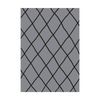 Urban Style Microfibre Rug Geometric Printed Home Decor Grey/Black 160x240cm