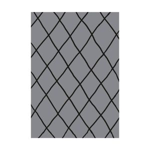 Urban Style Microfibre Rug Geometric Printed Home Decor Grey/Black 160x240cm