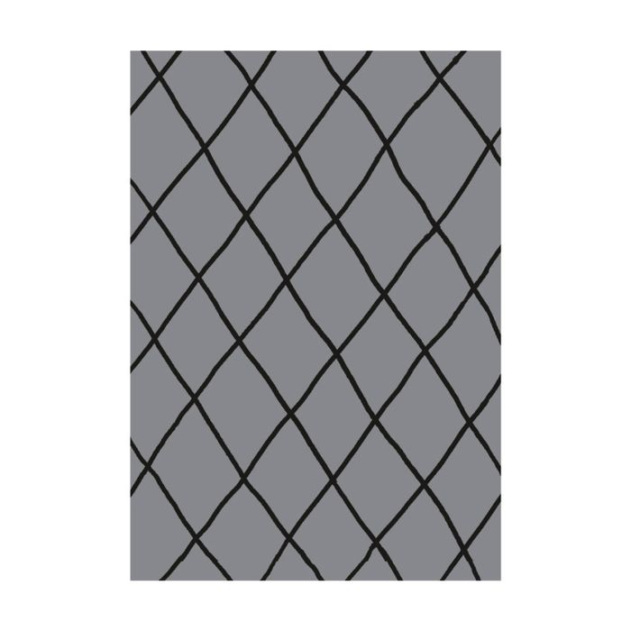 Urban Style Microfibre Rug Geometric Printed Home Decor Grey/Black 160x240cm