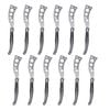 12pc Laguiole Etiquette Stainless Steel Soft Cheese Knife Set 21.5cm Marble Grey