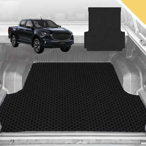 Outback GT 6D Pro Ute Tub Mat for Mazda BT-50 Dual Cab (TF) 2020-Current (With Factory Plastic Tub Liner)- Black