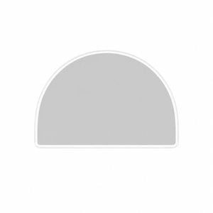 Attica 1200 x 800mm Matte White Arched LED Mirror