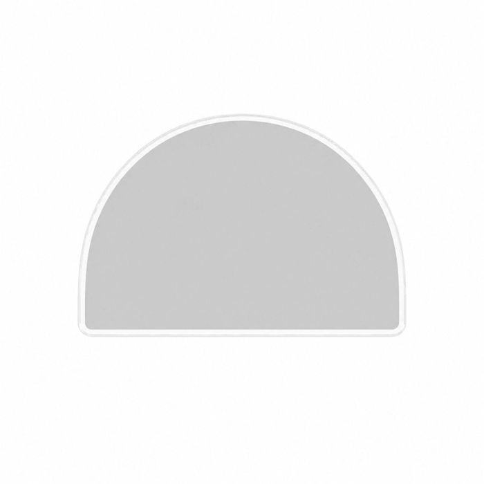 Attica 1200 x 800mm Matte White Arched LED Mirror